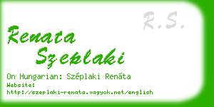 renata szeplaki business card